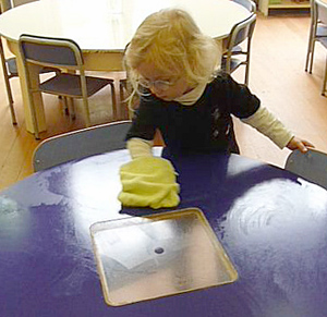 Drying a table